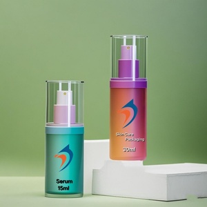 30ml 15ml Matte Frosted Purple Refillable Serum Plastic Cosmetic Lotion <b>Pump</b> <b>Bottle</b> Refillable Airless <b>Bottle</b> - Product Image 5