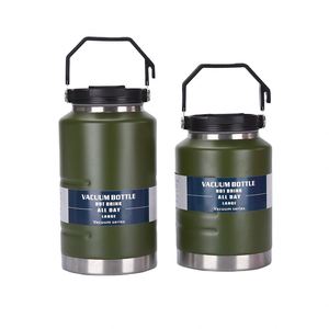 Outdoor Custom 2000Ml 304 Stainless Steel Thermal Handheld <b>Large</b> Capacity Tuntun Bucket Sports Water Bottle Flask With Handle - Product Image 1