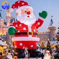 Père Noël gonflable géant personnalisé avec boîte cadeau, personnage gonflable de Noël avec cadeau, décoration pour événements de centre commercial et de fêtes