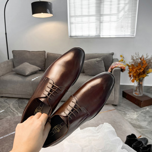 Chaussures habillées en cuir pour hommes personnalisées Oxford Chaussures en cuir formelles Chaussures derby pour hommes - Product Image 5