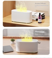 Mini humidificateur diffuseur d'huiles essentielles avec effet flamme et veilleuse