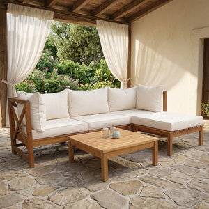 Ensemble de canapé-lit Chesterfield moderne et traditionnel en bois, pour appartement, villa, hôtel, salon extérieur, meubles pliables modulaires - Product Image 2