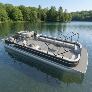 <span class=keywords><strong>Bateau</strong></span> ponton en aluminium 11M à pont unique pour fêtes, loisirs et croisières, avec grand bar, petit bar, vestiaire et équipement <span class=keywords><strong>de</strong></span> barbecue - Product Image 1