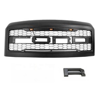 Grille avant en maille noire mate avec feux de positionnement LED ambre et lettres pour Ford F-250 F-350 Super Duty 2008-2010
