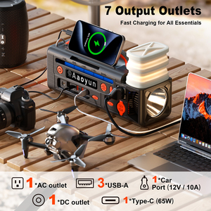 สถานีไฟฟ้าพกพา Aaoyun / แผงโซลาร์เซลล์สำหรับชาร์จแบตเตอรี่แบบพกพา - Product Image 3