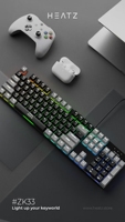 Clavier mécanique filaire avec axe vert USB pour ordinateurs de bureau Notebooks E-Sports Gaming Keyboard