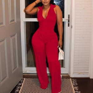 Summer Women's Sleeveless Top Pleat Casual <b>Pants</b> 2 Piece Set Fashion - Product Image 6