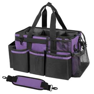 Purple Cleaning Bag Cleaning <b>Caddy</b> Organizer, Wearable Cleaning <b>Caddy</b> with Waist & Handles for Cleaning <b>Tool</b> Organizers - Product Image 1