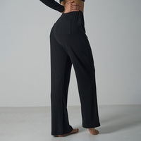 Pantalon de détente pour femmes SK1436 en modal et élasthanne, doux et agréable pour la peau, taille élastique, boutons, poches arrière, jambes larges