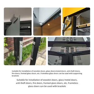 目に見えないキャビネット磁気ロック 60kg 強力な磁気ドアバックル ネジなしの取り付け ブラック/シルバー - Product Image 5