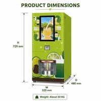Machine à smoothies pour magasin de proximité intelligent, distributeur automatique 24h/24 avec système d'agitation et d'auto-nettoyage