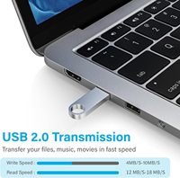 Clé USB miniature en métal en gros 512 Mo 1 Go 2 Go 4 Go, clé USB 2.0 étanche, clé USB flash, lecteur flash USB