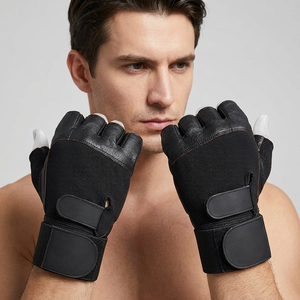 Guantes Deportivos Transpirables de Cuero Antideslizantes con Cierre para Ejercicio al Aire Libre, con Puño Largo, para Hombre y Mujer, con Logotipo y Color Personalizados, para Gimnasio - Product Image 1