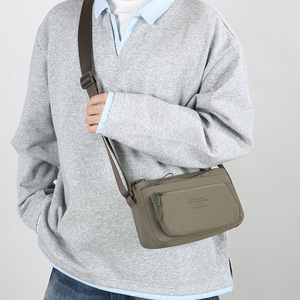 Nylon Crossbody Shoulder Bag Multi Zipper Pockets Water-Repellent Adjustable <b>Strap</b> Lightweight Large Capacity Fashion - Product Image 5