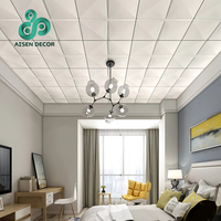 Panel de Techo de PVC Moderno de Bajo Precio, Paneles de Techo Falso Suspendidos, Panel/Adhesivo Decorativo para Pared, Resistente al Fuego y a la Humedad