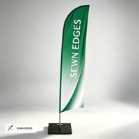Drapeau publicitaire en polyester Triton Blade avec logo personnalisé pour les promotions d'événements, drapeau de plage et enseignes d'affichage extérieur