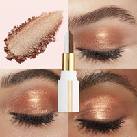 Fard à paupières professionnel bicolore mat scintillant, résistant à l'eau, à la transpiration et aux bavures, facile à appliquer, maquillage en gros sous marque privée