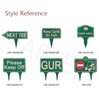 Signe d'orientation en HDPE laminé bicolore de 1cm d'épaisseur, vert et beige, gravé Next Tee Arrow Marker for Golf Course Park or Trail