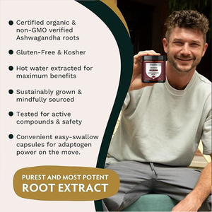 Capsules d'Ashwagandha pour la santé, extrait naturel de plantes, régule le cortisol, réduit l'anxiété, améliore le sommeil - Product Image 5