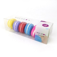 Boîte d'emballage pliable en plastique PET transparent pour macarons, biscuits et desserts, impression personnalisée