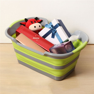 <span class=keywords><strong>Cubo</strong></span> de lavado portátil plegable de silicona TPR para el hogar, cesta de plástico plegable para almacenamiento de <span class=keywords><strong>ropa</strong></span> <span class=keywords><strong>sucia</strong></span> - Product Image 6