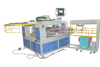 Presse à chaud automatique rotative 3 têtes 7 stations 70*50cm avec système de chargement et déchargement pour film DTF pour impression sur coton et manches de T-shirt