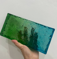 Bloc de verre cristallin brillant, brique de verre transparente, couleurs personnalisées, décoration de cloison, brique de verre solide pour la décoration de fenêtres et d'escaliers