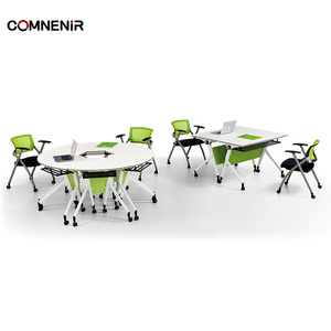 Mesa Escolar Portátil com Rodas, Mesa Móvel Personalizável, Mesa Escolar Ajustável em Forma de Leque para Estudantes - Product Image 2