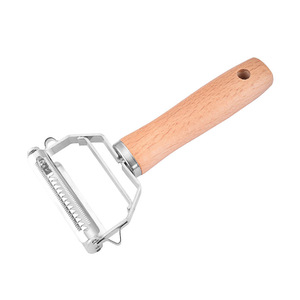 Stainless Steel Peeler With Wooden Handle For Fruit And Vegetable Peeling Kitchen Tool - Product Image 3
