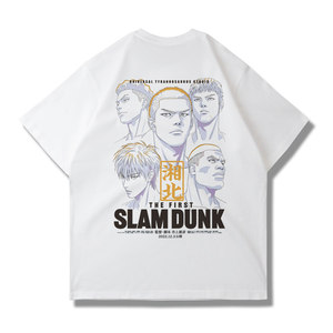 Camiseta de <span class=keywords><strong>Manga</strong></span> Corta de Franela 100% Algodón para Hombre, Estilo Urbano, con Diseño de Anime Japonés 'Slam Dunk' de Tyrannosaurus Studio - Product Image 5