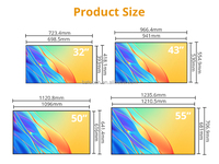 500 Nit Parlaklıkta İç Mekan 32-55 inç LCD Reklam Ekranı IPS Panel Mini-LED Arka Aydınlatmalı 4K Seçenekli Android/Windows İşletim Sistemli Dijital Menü Panosu