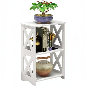 Simple White <b>Bedside</b> <b>Shelf</b> 3 Tier Storage Rack For Bedroom Living Room Organization - Product Image 4