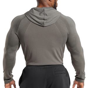 เสื้อฮู้ดออกกำลังกายผู้ชาย ผลิตตามสั่ง ขายตรงจากโรงงาน กระชับพอดีตัว น้ำหนักเบา ระบายอากาศได้ดี สวมใส่สบาย - Product Image 2