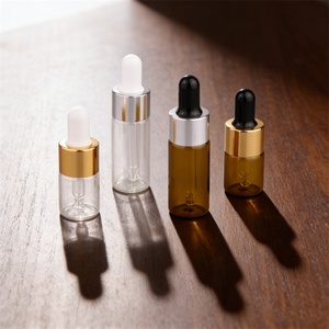 Small Cosmetic Liquid Container 1ml 2ml 3ml 5ml Clear Glass Vial Gold Pipette <b>Mini</b> Essential Oil Skin Care Serum Eye Drops - Product Image 3