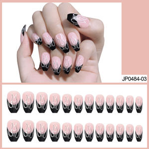 <span class=keywords><strong>Uñas</strong></span> Postizas de Moda con Diseño de Llama de Fuego, Brillantes, de Fábrica, Tendencia Top 2025 - Product Image 3