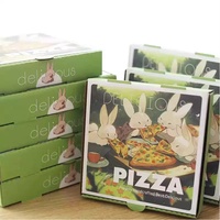 Boîtes à pizza écologiques biodégradables recyclées de qualité alimentaire en carton ondulé avec impression couleur et tailles personnalisées