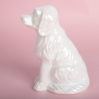 Urna de cerámica para mascotas con forma de perro 3D de 400ml y 700ml, cenizas de cremación, ataúd de cerámica para mascotas de calidad conmemorativa para perros