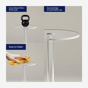 Table à boissons en acrylique pour petits espaces, table d'appoint pour le salon - Product Image 4