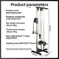 Machine de musculation multi-stations en acier avec poulie pour tirage latéral, tirage dorsal large, presse épaules, presse pectorale, extension triceps, usage domestique