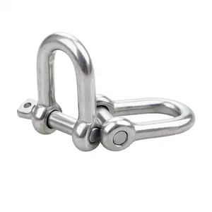 2mm Shackle D Mini 2mm Shackle Wholesale Brass Silver Stainless Steel Polished European Standard Bow Type Shackle With Screw Collar Pin