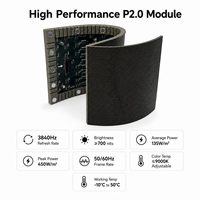 Módulo LED Flexible P2.0 de 320x160mm para Interiores, SMD1515, 3840Hz, Alta Frecuencia de Actualización, Panel de Pantalla LED Magnético Flexible