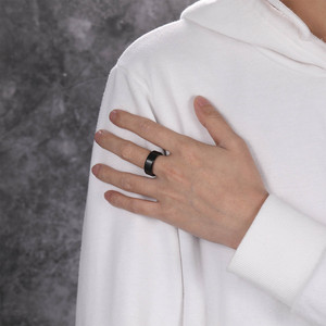 Bague en céramique noire brossée OAHLAN 4/6/8 mm, ajustement confortable, pour couple, alliance de mariage, <span class=keywords><strong>bagues</strong></span> de fiançailles, bijoux de mode pour homme et femme, taille 4-15 - Product Image 6