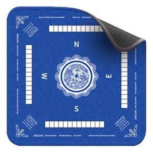 Alfombrilla para mesa de Mahjong, bolsa de transporte portátil, reducción de ruido, 2 dados antideslizantes para juegos de cartas de póquer - Product Image 6