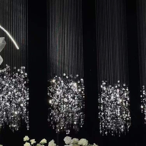 Rideaux de perles acryliques pour plafonds de salles de mariage, accessoires de mariage, décoration de scène en cristal, aménagement de fond de scène, Luminaire de célébration ZL-001 - Product Image 4