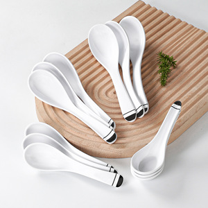 Cucharas de melamina Xiangyuan, cucharas de sopa para hoteles comerciales, cucharas especiales para restaurantes, cucharones de imitación de porcelana, duraderas - Product Image 1