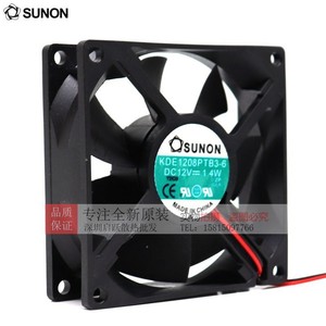 Sunon KDE1208PTB3 6 12V 80x80x25mm Fluid Bearing <b>Computer</b> <b>Case</b> Fan - Product Image 1