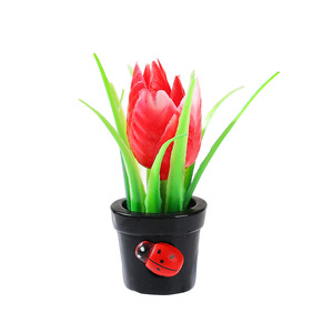 Modelo de planta en maceta de tulipán en miniatura, accesorios de resina para casa de muñecas, adorno de paisaje, juguete unisex de 5 a 7 años - Product Image 5