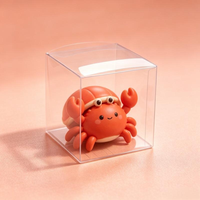 Boîte d'emballage carrée transparente en PVC personnalisable pour jouets de décompression avec logo imprimable pour supermarchés et épiceries