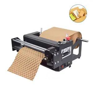 1000% Eco-friendly Packaging Solution Automatic Pressing Pad Void Fill Making Buffer Wrapping Kraft Paper Bubble Cushion Machine