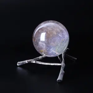 Bola de cura de cristal para decoração de casa, arte polida do anjo aura de alta qualidade